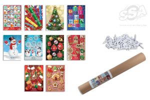 COMPLETE SET OF 10 CHRISTMAS FACES WITH 50 TARGET PINS